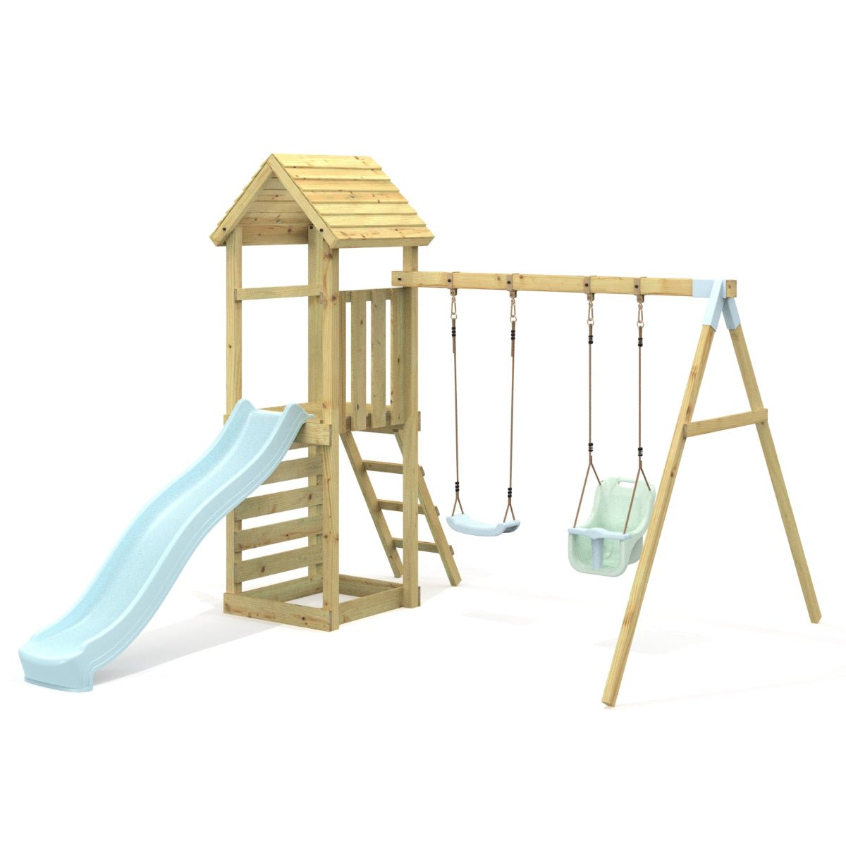 Rebo Climbing Frame with Swing and Slide - Rainier