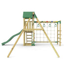 Rebo Climbing Frame with Triple Swing and Slide plus Ninja Monkey Bars - Pelion
