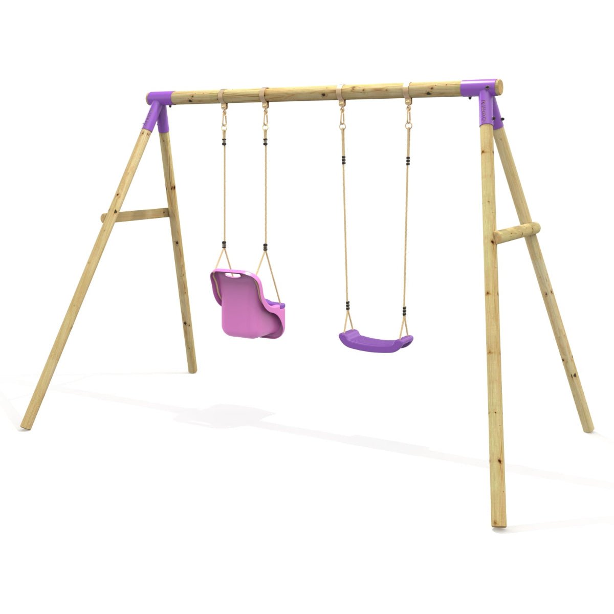 Rebo Double Swing Set - Luna Purple