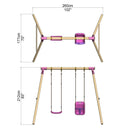 Rebo Double Swing Set - Luna Purple