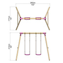 Rebo Double Swing Set - Venus Purple