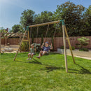 Rebo Double Wooden Garden Swing Set - Venus