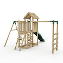 Rebo Extended Tower Wooden Climbing Frame with Swings & Slide - Arvon