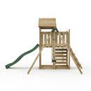 Rebo Extended Tower Wooden Climbing Frame with Swings & Slide - Arvon