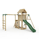 Rebo Extended Tower Wooden Climbing Frame with Swings & Slide - Arvon