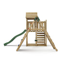 Rebo Extended Tower Wooden Climbing Frame with Swings & Slide - Bear