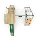 Rebo Extended Tower Wooden Climbing Frame with Swings & Slide - Bear