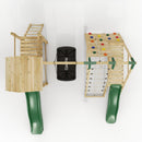 Rebo Extended Tower Wooden Climbing Frame with Swings & Slide - Crestone