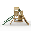 Rebo Extended Tower Wooden Climbing Frame with Swings & Slide - Crestone
