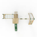 Rebo Extended Tower Wooden Climbing Frame with Swings & Slide - Dolomite