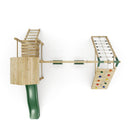 Rebo Extended Tower Wooden Climbing Frame with Swings & Slide - Greenhorn