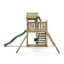 Rebo Extended Tower Wooden Climbing Frame with Swings & Slide - Rainier