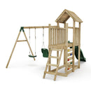 Rebo Extended Tower Wooden Climbing Frame with Swings & Slide - Rainier