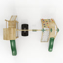 Rebo Extended Tower Wooden Climbing Frame with Swings & Slide - San Luis