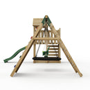 Rebo Extended Tower Wooden Climbing Frame with Swings & Slide - Sanford