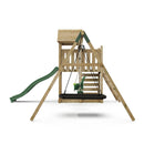 Rebo Extended Tower Wooden Climbing Frame with Swings & Slide - Snowdon