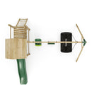 Rebo Extended Tower Wooden Climbing Frame with Swings & Slide - Snowdon