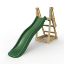 Rebo Free Standing Garden Wave Water Slide with Wooden Platform - 6Ft Slide Dark Green