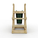Rebo Free Standing Garden Wave Water Slide with Wooden Platform - 6Ft Slide Dark Green