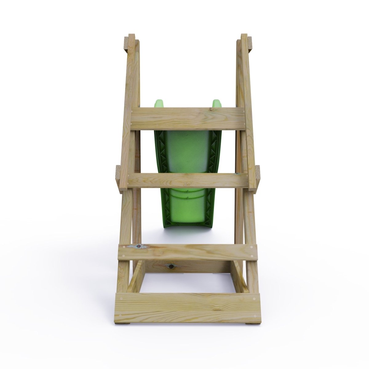 Rebo Free Standing Garden Wave Water Slide with Wooden Platform - 6Ft Slide Light Green