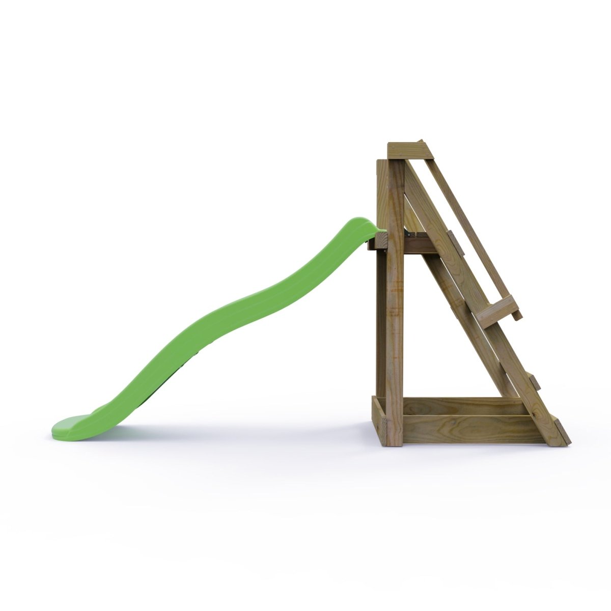 Rebo Free Standing Garden Wave Water Slide with Wooden Platform - 6Ft Slide Light Green