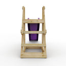Rebo Free Standing Garden Wave Water Slide with Wooden Platform - 6ft slide Purple