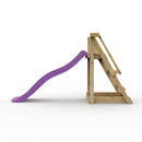Rebo Free Standing Garden Wave Water Slide with Wooden Platform - 6ft slide Purple