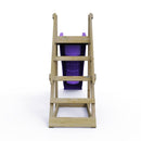 Rebo Free Standing Garden Wave Water Slide with Wooden Platform - 8FT Purple