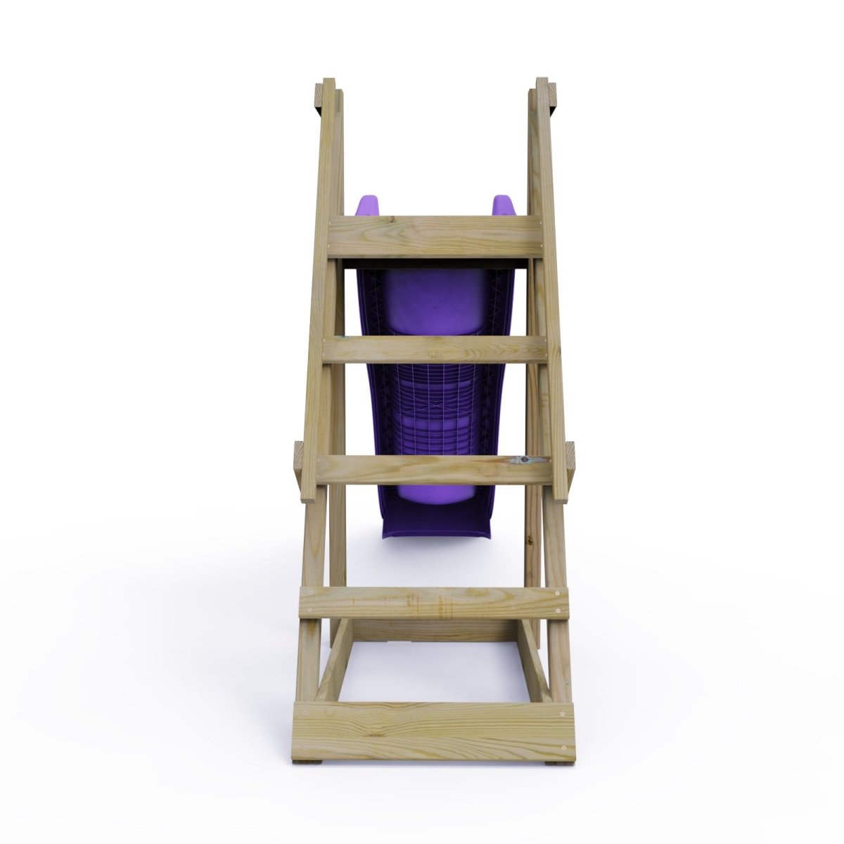 Rebo Free Standing Garden Wave Water Slide with Wooden Platform - 8FT Purple