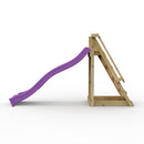 Rebo Free Standing Garden Wave Water Slide with Wooden Platform - 8FT Purple