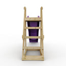 Rebo Free Standing Garden Wave Water Slide with Wooden Platform - 8FT Purple