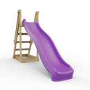 Rebo Free Standing Garden Wave Water Slide with Wooden Platform - 8FT Purple