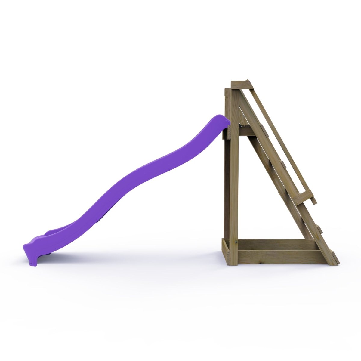 Rebo Free Standing Garden Wave Water Slide with Wooden Platform - 8FT Purple