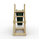 Rebo Free Standing Garden Wave Water Slide with Wooden Platform - 8FT Slide Dark Green