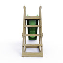 Rebo Free Standing Garden Wave Water Slide with Wooden Platform - 8FT Slide Light Green