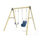 Rebo Glide Wooden Double Swing Sets with Two Swing Seats – Tulip