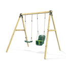 Rebo Glide Wooden Double Swing Sets with Two Swing Seats – Tulip