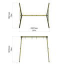 Rebo Glide Wooden Double Swing Sets with Two Swing Seats – Tulip