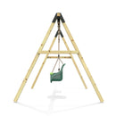 Rebo Glide Wooden Double Swing Sets with Two Swing Seats – Tulip
