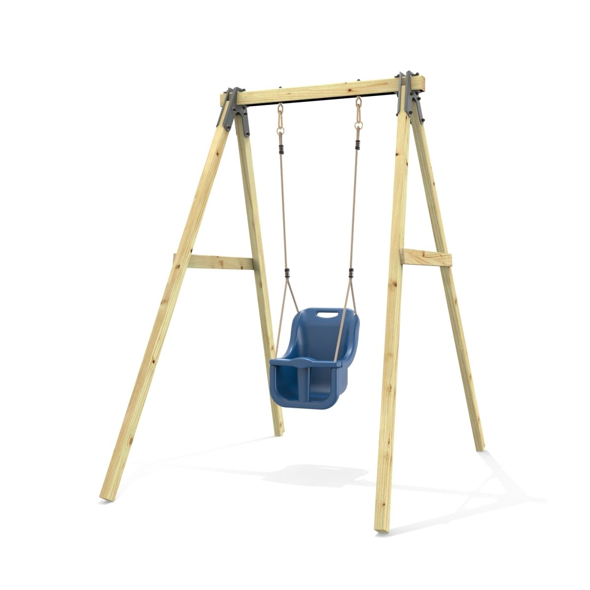 Rebo Glide Wooden Single Swing Sets with Swing Seat – Dandelion