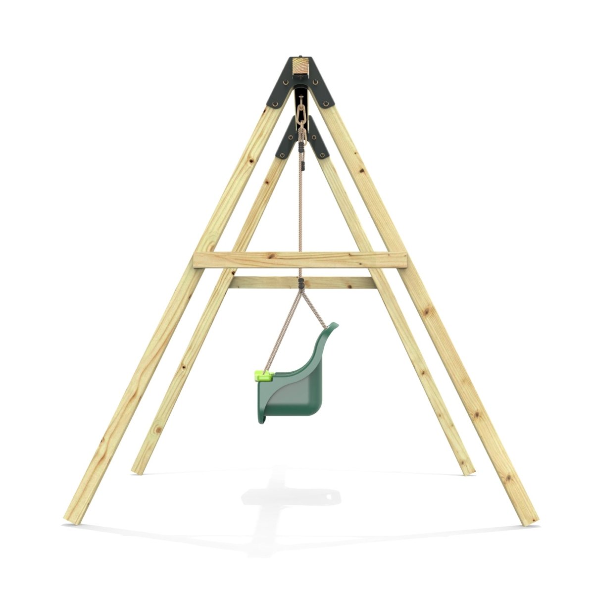 Rebo Glide Wooden Single Swing Sets with Swing Seat – Dandelion