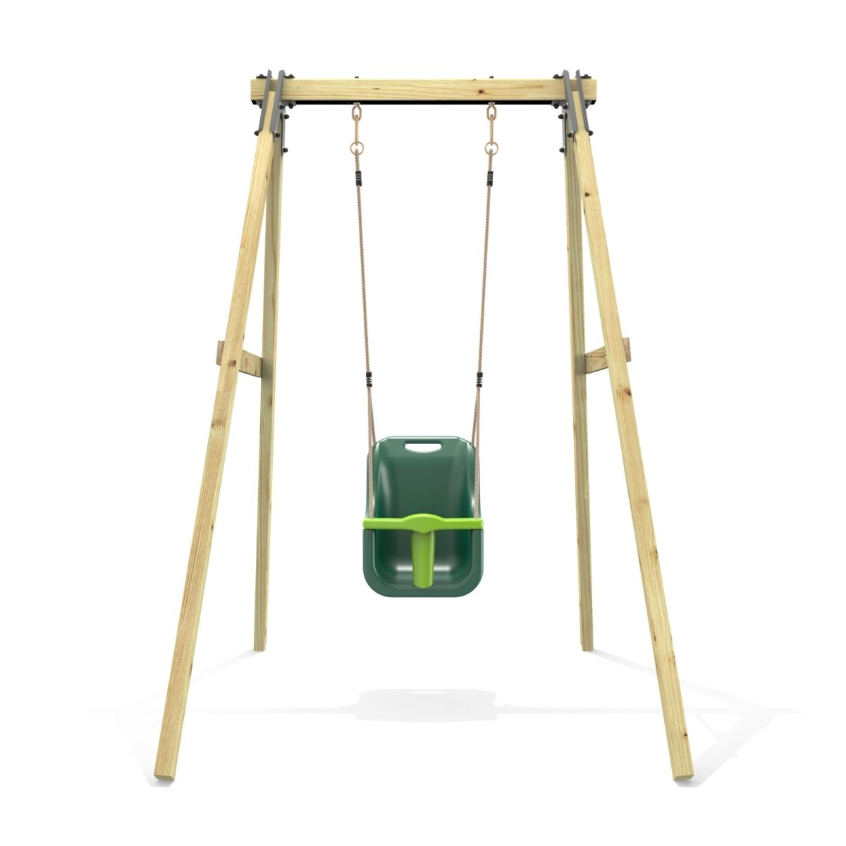 Rebo Glide Wooden Single Swing Sets with Swing Seat – Dandelion
