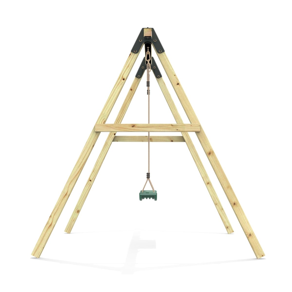 Rebo Glide Wooden Single Swing Sets with Swing Seat – Dandelion