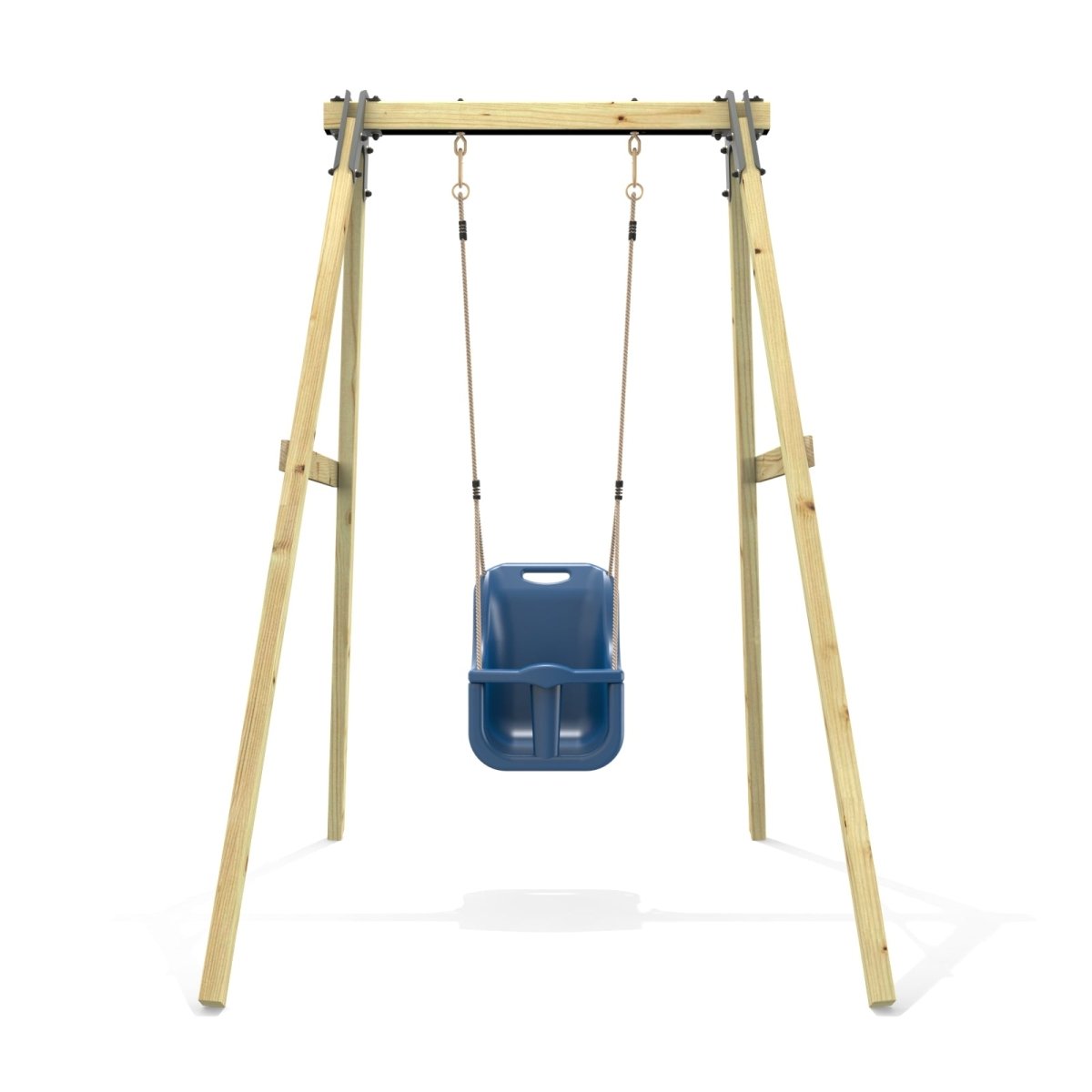 Rebo Glide Wooden Single Swing Sets with Swing Seat – Dandelion