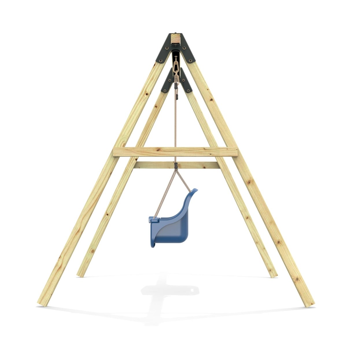 Rebo Glide Wooden Single Swing Sets with Swing Seat – Dandelion