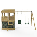Rebo Lookout Tower Playhouse with Double Swing and Slide - Zion Camouflage