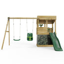 Rebo Lookout Tower Playhouse with Double Swing and Slide - Zion Camouflage