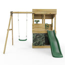 Rebo Lookout Tower Playhouse with Single Swing and Slide - Yellowstone Camouflage