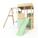 Rebo Lookout Tower with Single Swing, Wave Slide, Adventure and Den Packs