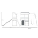 Rebo Lookout Tower with Single Swing, Wave Slide, Adventure and Den Packs